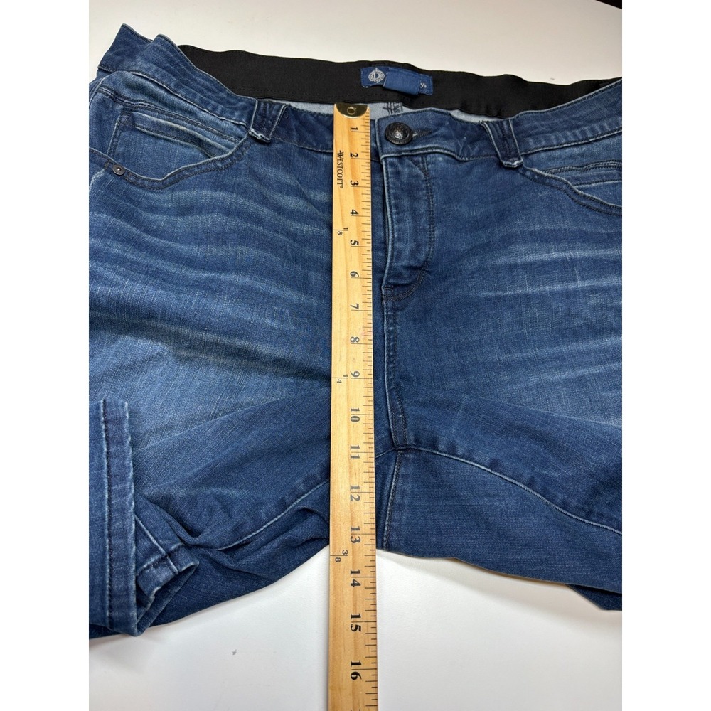 Democracy Jeans Womens Plus 18W Blue Straight Ab Solution Distressed High Rise - Picture 7 of 9
